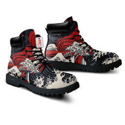 Japan Red Kanagawa Great Wave Boots Anime Custom Shoes PT1508Gear Anime- 2- Gear Anime