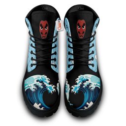 Sakonji Urokodaki Custom Anime Combat Boots Costume Style -  Demon Slayer: Kimetsu no Yaiba - Angle 4