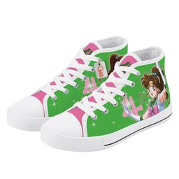 Sailor Jupiter Kids Sneakers Anime High-Top Canvas Shoes -  Sailor Moon - Angle 2