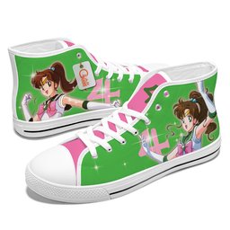 Sailor Jupiter Kids Sneakers Anime High-Top Canvas Shoes -  Sailor Moon - Angle 3