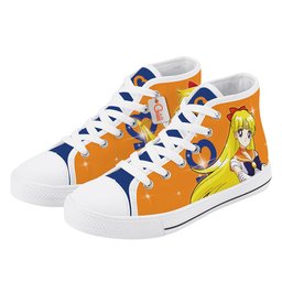Sailor Venus Kids Sneakers Anime High-Top Canvas Shoes -  Sailor Moon - Angle 2