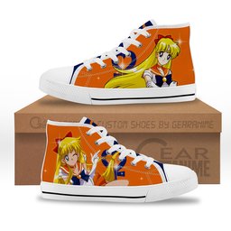 Sailor Venus Kids Sneakers Anime High-Top Canvas Shoes -  Sailor Moon - Angle 1