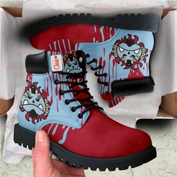 Jinbe Custom Anime Combat Boots Symbol Style -  One Piece - Angle 2