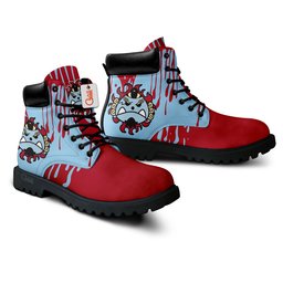 Jinbe Custom Anime Combat Boots Symbol Style -  One Piece - Angle 3