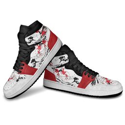 Sakura Mixed Kanagawa Great Wave J1 Sneakers Anime Custom-gearanime