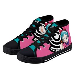 Bulma Kids Sneakers Anime High-Top Canvas Shoes -  Dragon Ball Z - Angle 2