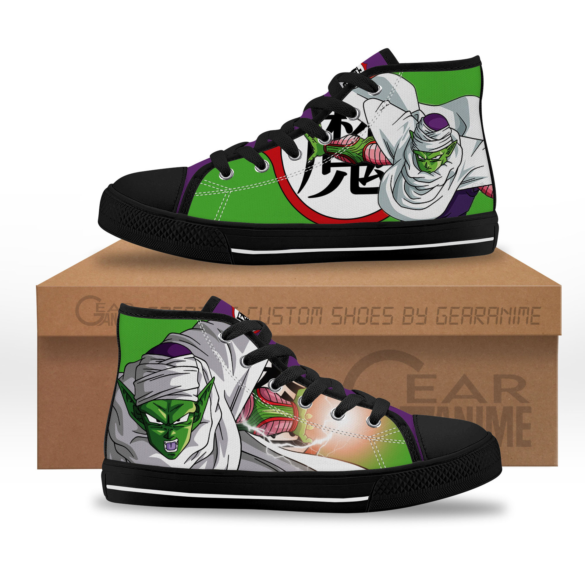 Piccolo Kids Sneakers Custom High Top Shoes-Gear Anime