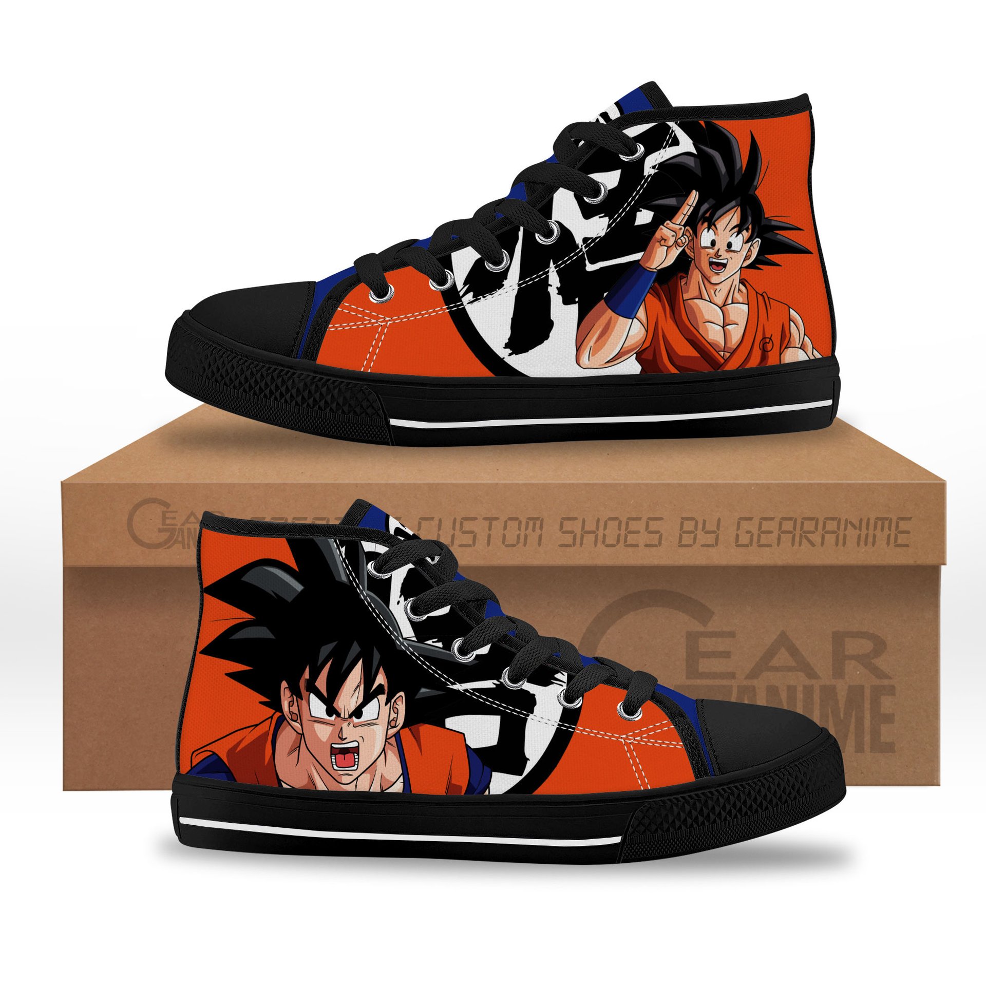Goku Kids Sneakers Anime High-Top Canvas Shoes -  Dragon Ball Z - Angle 1