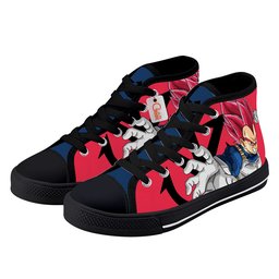 Vegeta Super Saiyan God Kids Sneakers Anime High-Top Canvas Shoes -  Dragon Ball Z - Angle 2