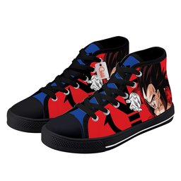 Vegeta Super Saiyan 4 Kids Sneakers Anime High-Top Canvas Shoes -  Dragon Ball Z - Angle 2