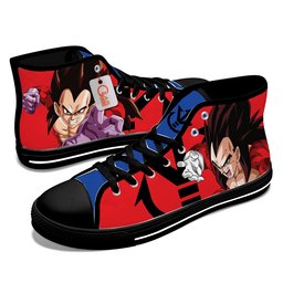 Vegeta Super Saiyan 4 Kids Sneakers Anime High-Top Canvas Shoes -  Dragon Ball Z - Angle 3