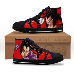 Vegeta Super Saiyan 4 Kids Sneakers Anime High-Top Canvas Shoes -  Dragon Ball Z - Angle 1