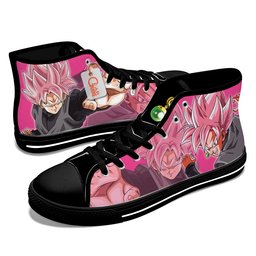 Goku Black Rose Kids High-Top Canvas Shoes Shoes -  Dragon Ball Z - Angle 3