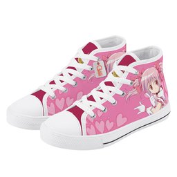 Madoka Kaname Kids High Top Sneakers Custom Shoes-Gear Anime