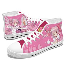 Madoka Kaname Kids High Top Sneakers Custom Shoes-Gear Anime
