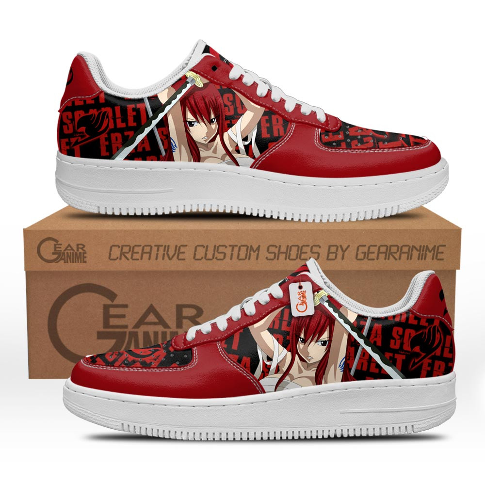 Erza Scarlet Shoes Custom Air SneakersGear Anime