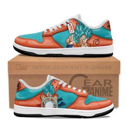 Goku Blue Padded Leather Sneakers -  Dragon Ball Z - Angle 1