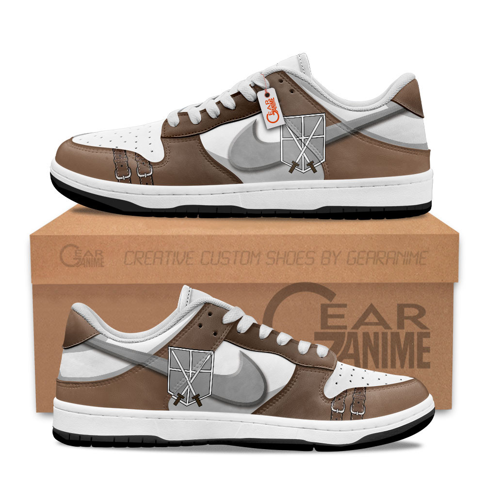 Trainees Squad Padded Leather Sneakers -  attack on titan - Angle 1