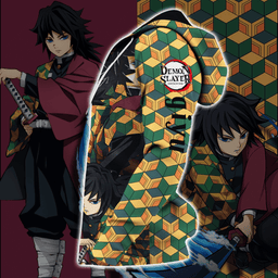 Tomioka Giyu Zip Hoodie Shirt Costume Fan VA06 -  Demon Slayer: Kimetsu no Yaiba - Angle 3
