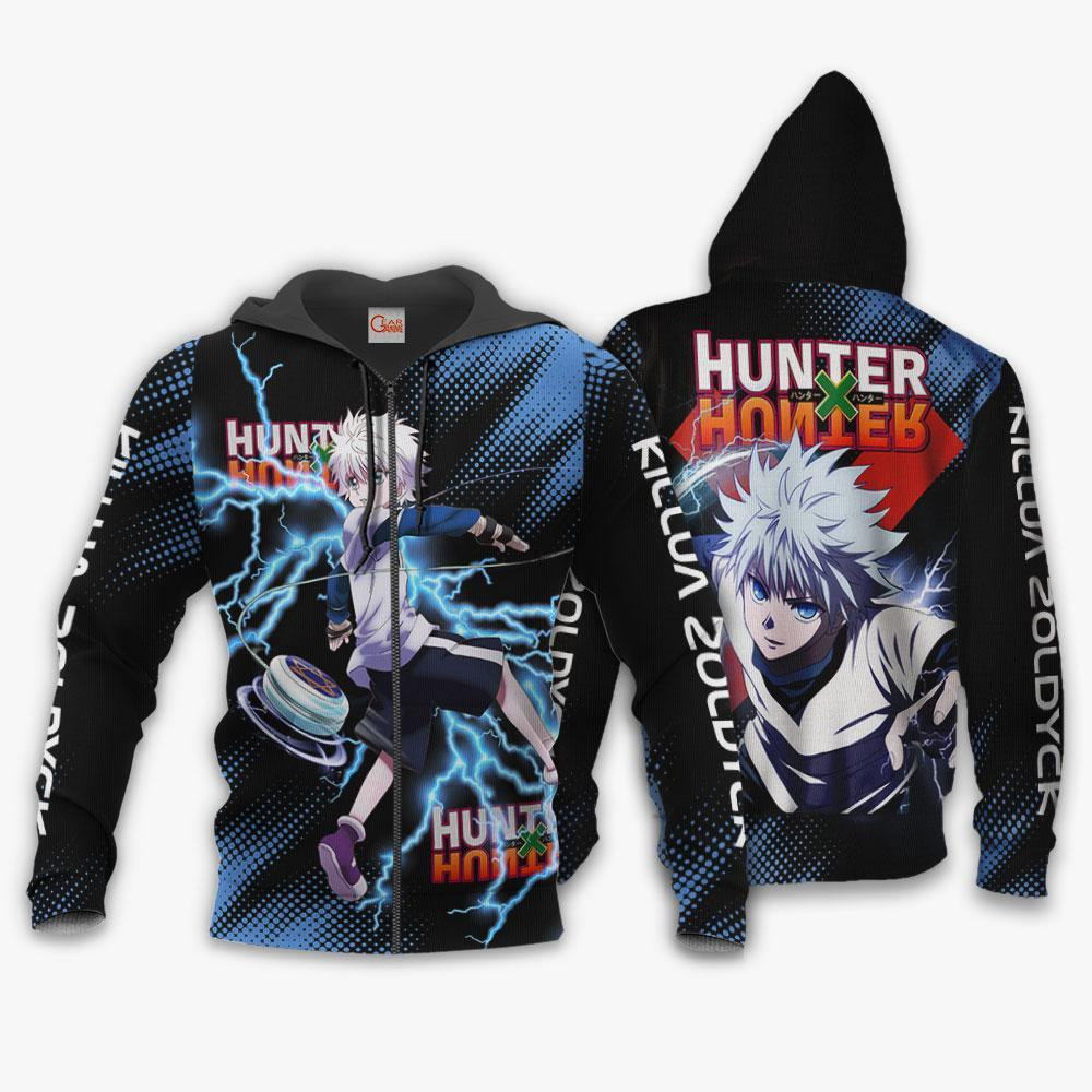Killua Zoldyck Shirt Hunter X Hunter Custom Hoodie Jacket - 1 - GearAnime