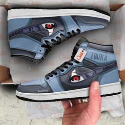 Touka Kirishima High-Top Leather Sneakers Custom Name -  Tokyo Ghoul - Angle 2