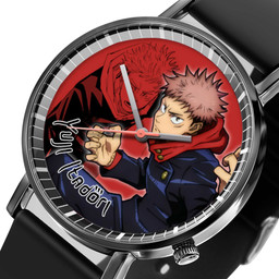 Yuji Itadori Leather Band Wrist Watch Personalized-Gear Anime