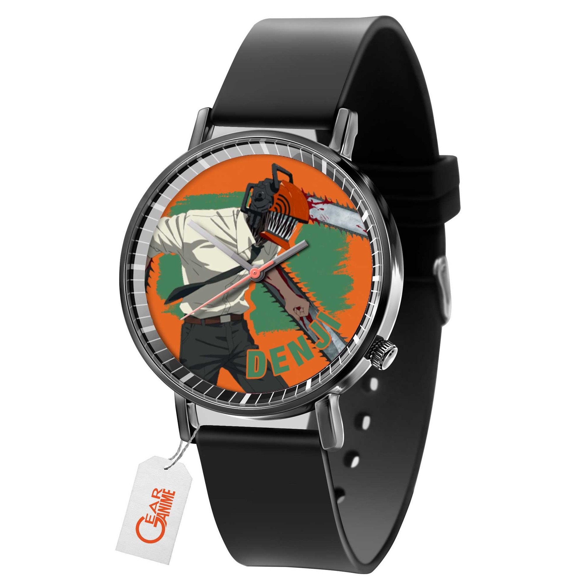 Denji Leather Band Wrist Watch Personalized-Gear Anime