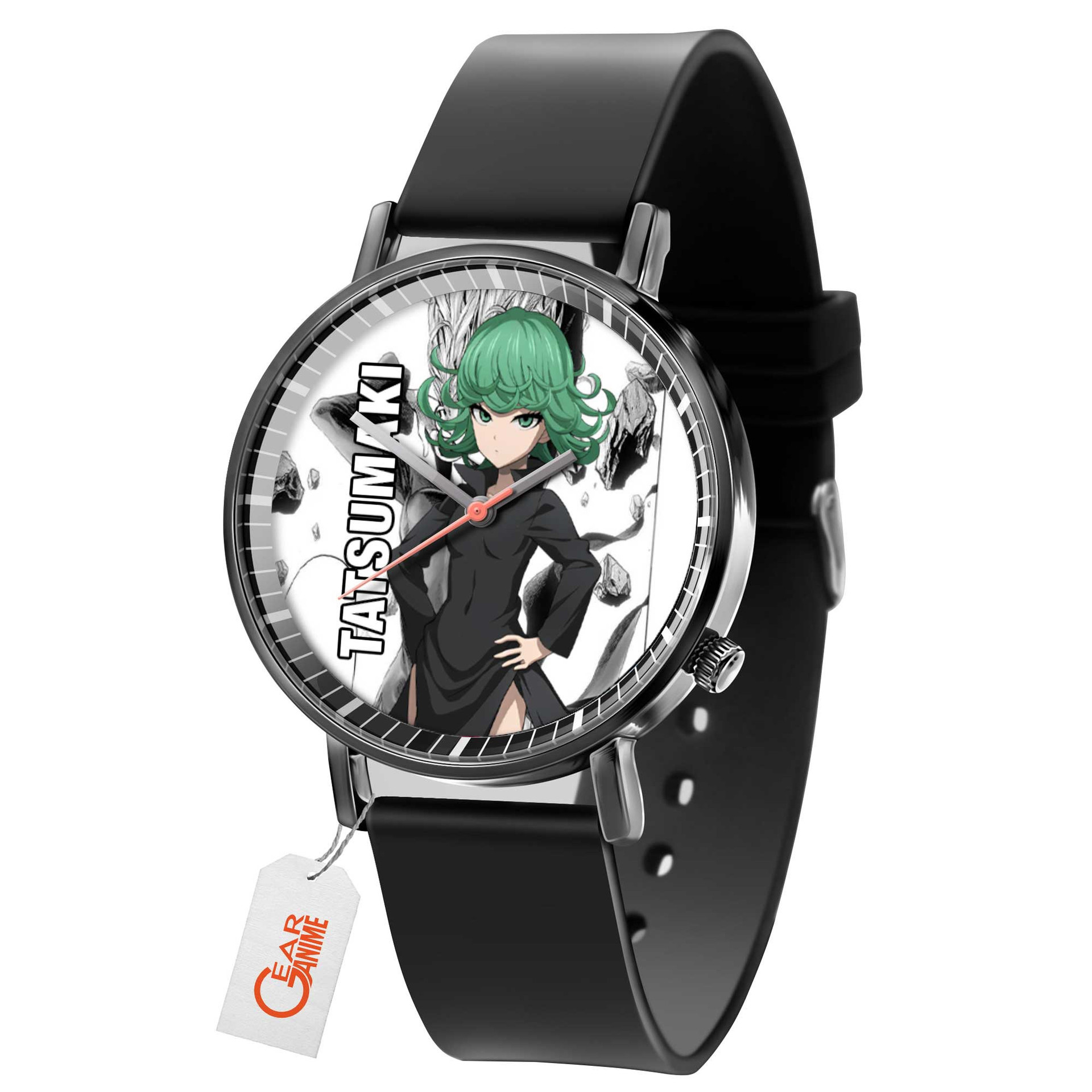 Tatsumaki Leather Band Wrist Watch Personalized-Gear Anime