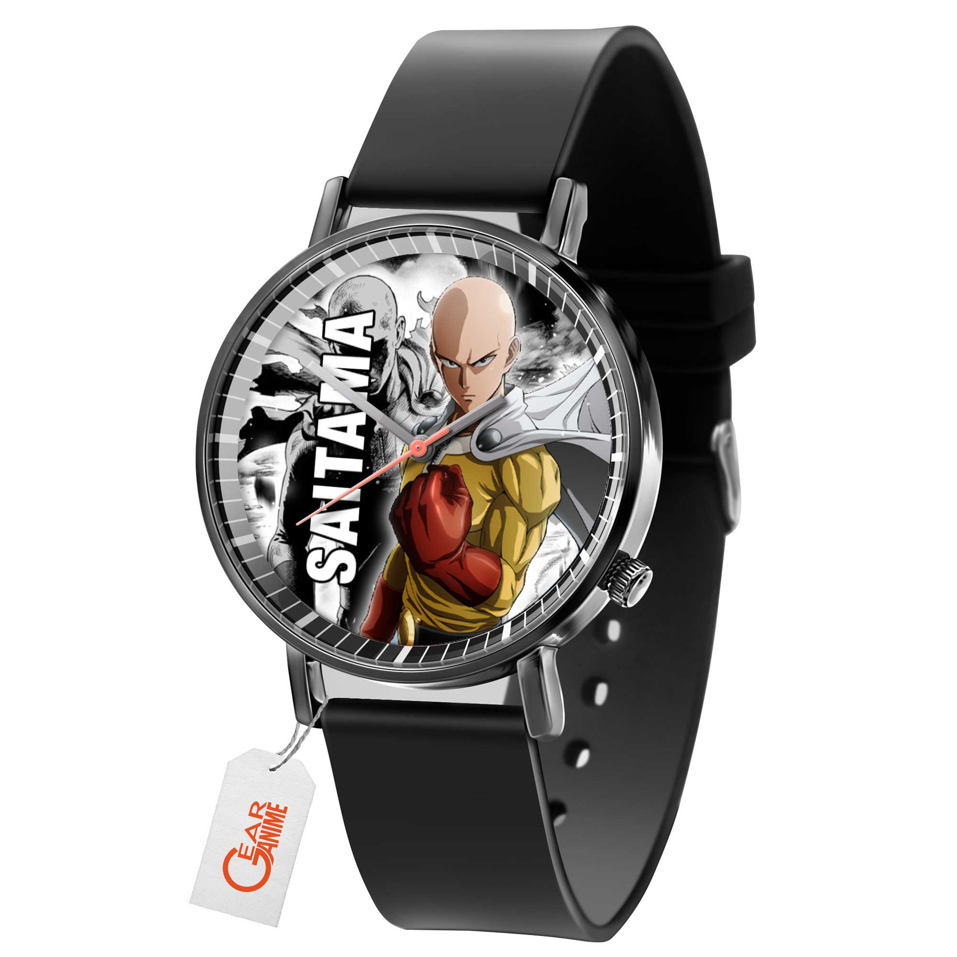 Saitama Leather Band Wrist Watch Personalized-Gear Anime