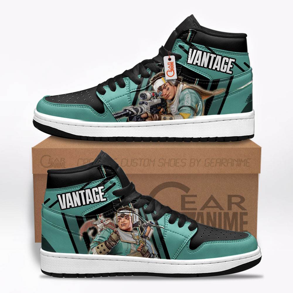 Vantage High-Top Leather Sneakers Game Apex Legends Shoes -  Apex Legends - Angle 1