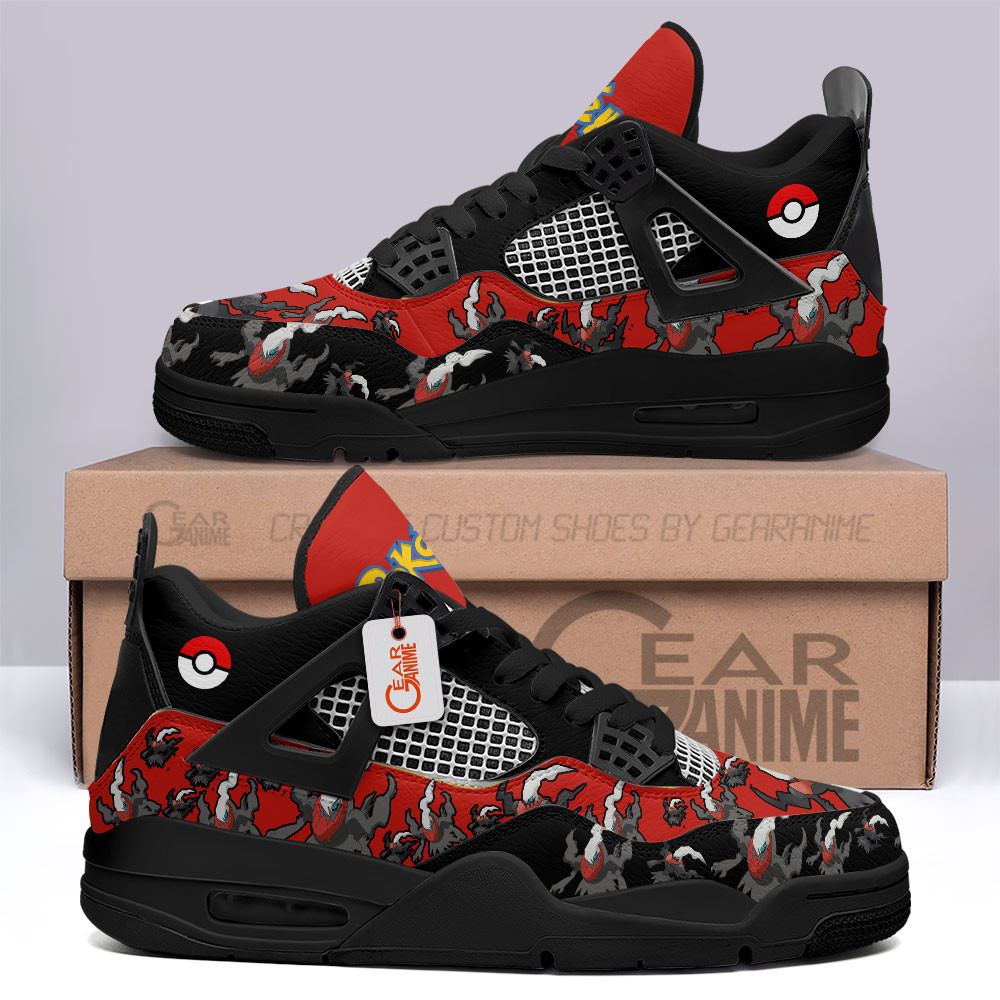 Darkrai Custom Retro 4 Leather Sneakers -  Pokemon - Angle 1