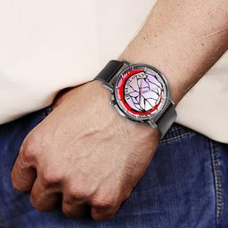 Kanao Tsuyuri Leather Band Wrist Watch Personalized -  Demon Slayer: Kimetsu no Yaiba - Angle 4