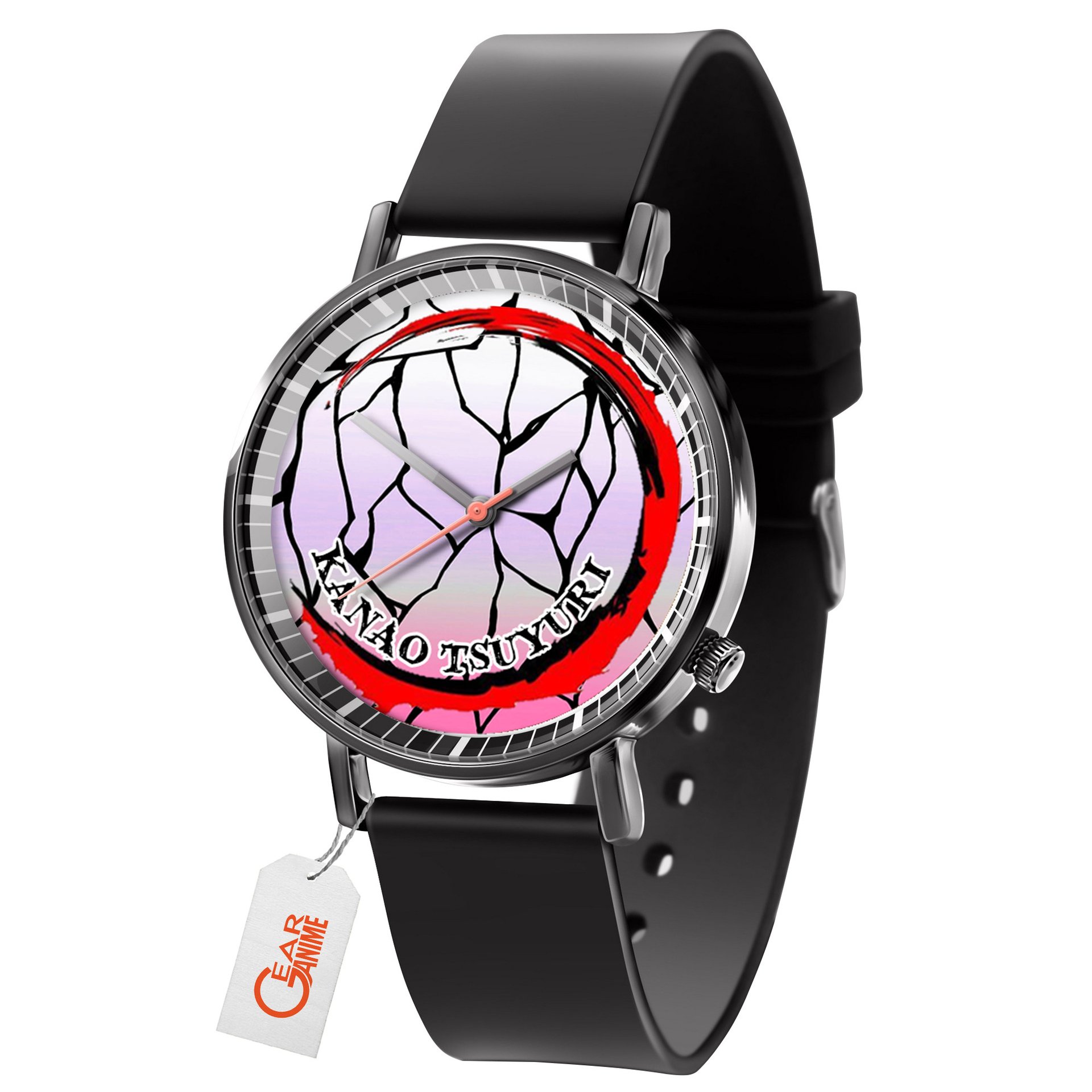 Kanao Tsuyuri Leather Band Wrist Watch Personalized -  Demon Slayer: Kimetsu no Yaiba - Angle 1