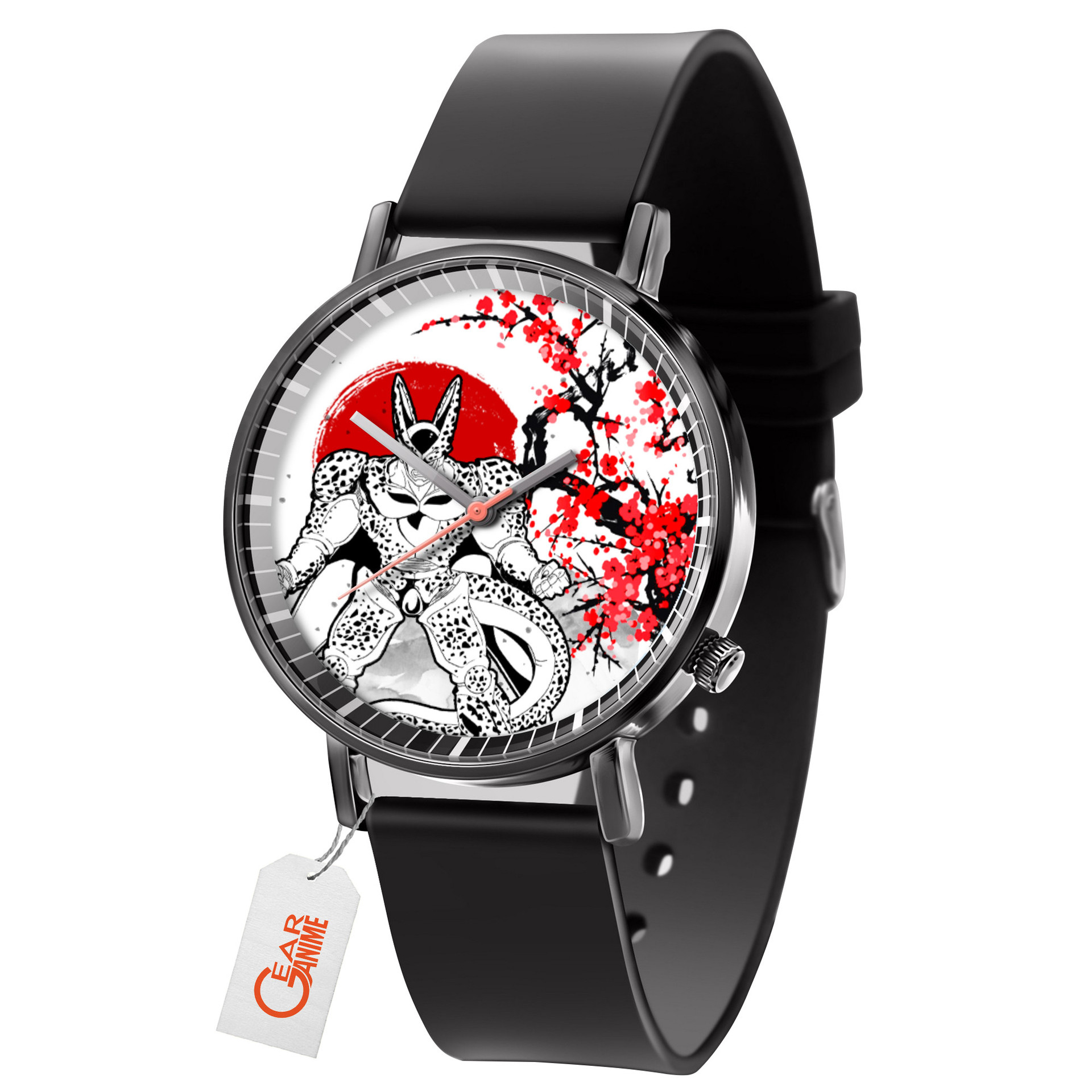 Cell Max Leather Band Wrist Watch Japan Cherry Blossom-Gear Anime