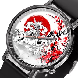 Luffy Gear 5 Leather Band Wrist Watch Japan Cherry Blossom -  One Piece - Angle 2