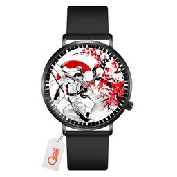 Edward Newgate Leather Band Wrist Watch Japan Cherry Blossom -  One Piece - Angle 3