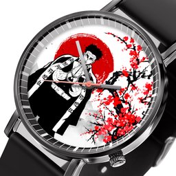 Gyomei Himejima Leather Band Wrist Watch Japan Cherry Blossom -  Demon Slayer: Kimetsu no Yaiba - Angle 2