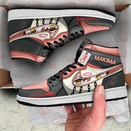 Makima High-Top Leather Sneakers Custom Name -  Chainsaw Man - Angle 2