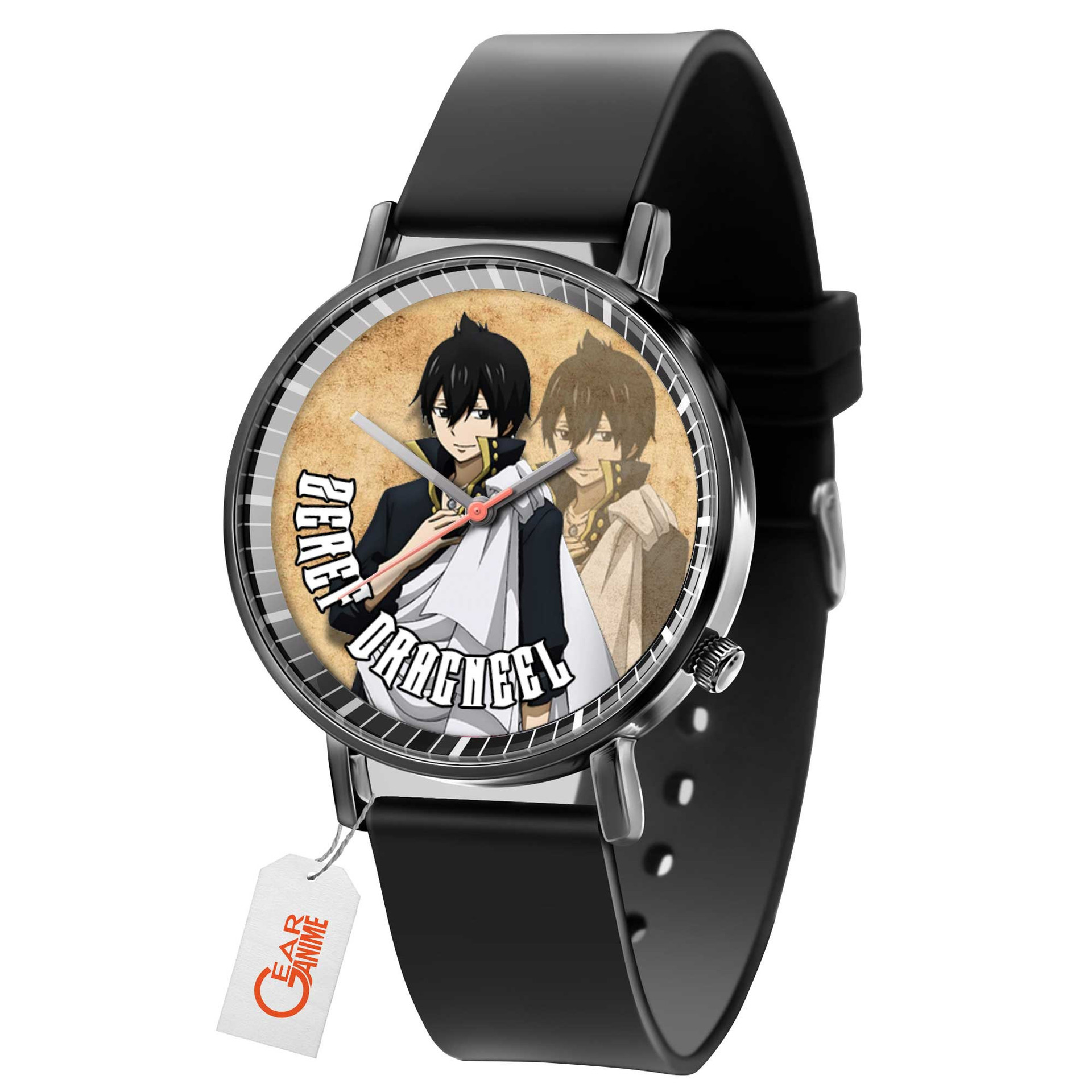Zeref Dragneel Leather Band Wrist Watch Personalized-Gear Anime