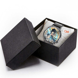Gray Fullbuster Leather Band Wrist Watch Personalized-Gear Anime