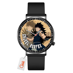Gajeel Redfox Leather Band Wrist Watch Personalized-Gear Anime