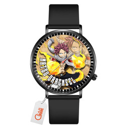 Natsu Dragneel Leather Band Wrist Watch Personalized-Gear Anime
