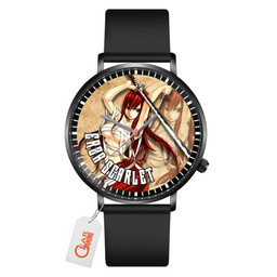 Erza Scralet Leather Band Wrist Watch Personalized-Gear Anime