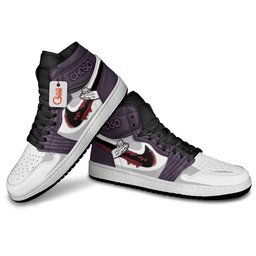 Choso's Cursed High-Top Leather Sneakers Flowing Red Scale Custom Name -  Jujutsu Kaisen - Angle 4