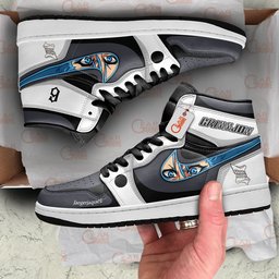 Grimmjow Jaegerjaquez High-Top Leather Sneakers Custom Name -  Bleach - Angle 2