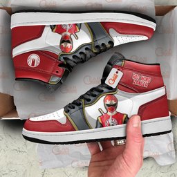 Red Wind Ranger J1-Sneakers Movies Custom Shoes GearAnime.com