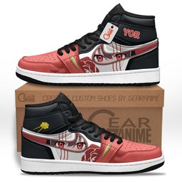 Yor Forger High-Top Leather Sneakers Custom Name -  Spy X Family - Angle 2