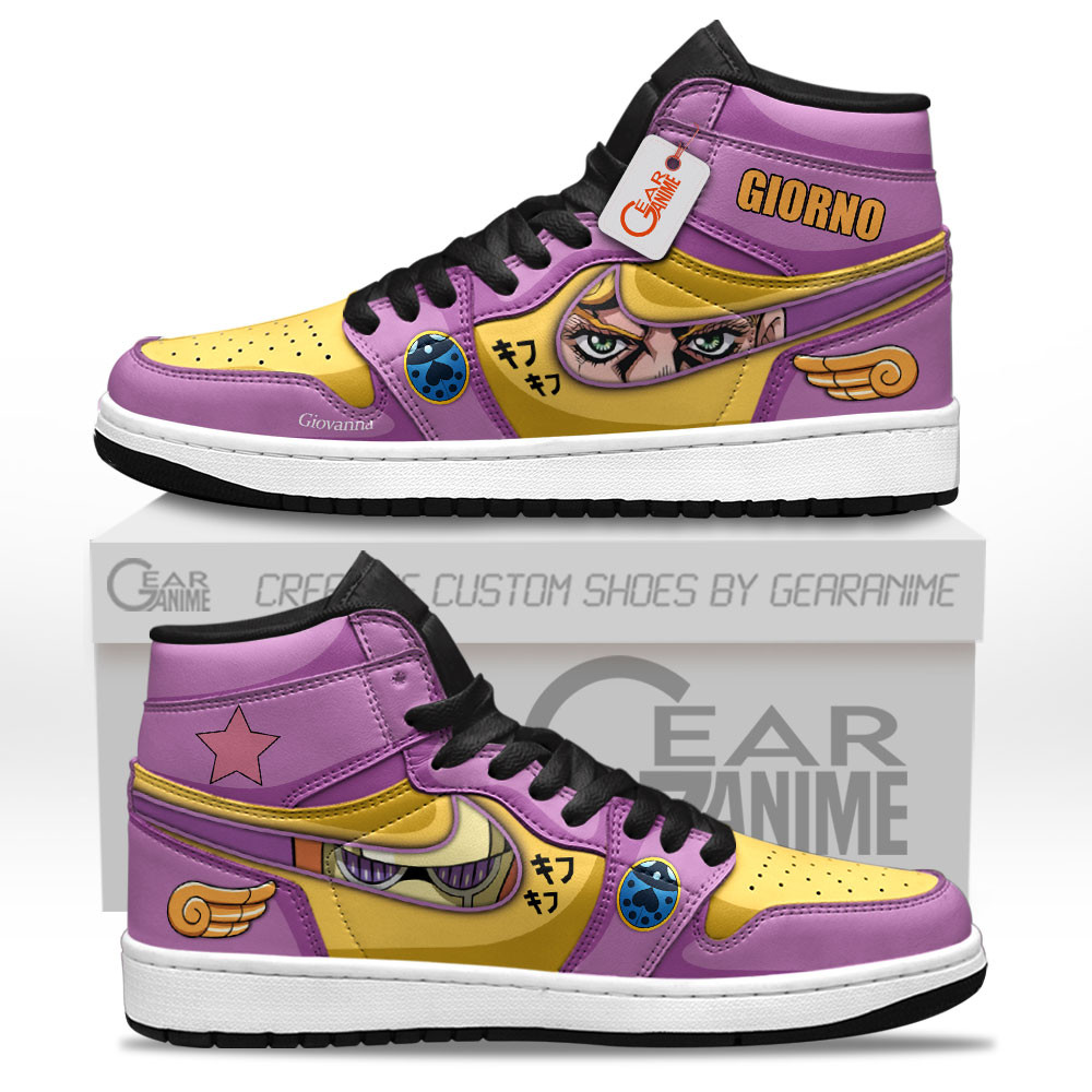 Giorno Giovanna J1-Sneakers Personalized Shoes GearAnime.com