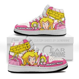 Princess Peach Kids Shoes Super Mario Kid Sneakers GearAnime.com