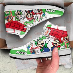 Mario and Luigi J1-Sneakers Super Mario Custom Shoes GearAnime.com